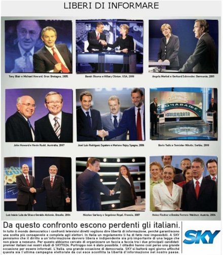 Immagine di La protesta di SKY: ''Volevamo il faccia a faccia Veltroni-Berlusconi'' - Scopri su Sky Italia
